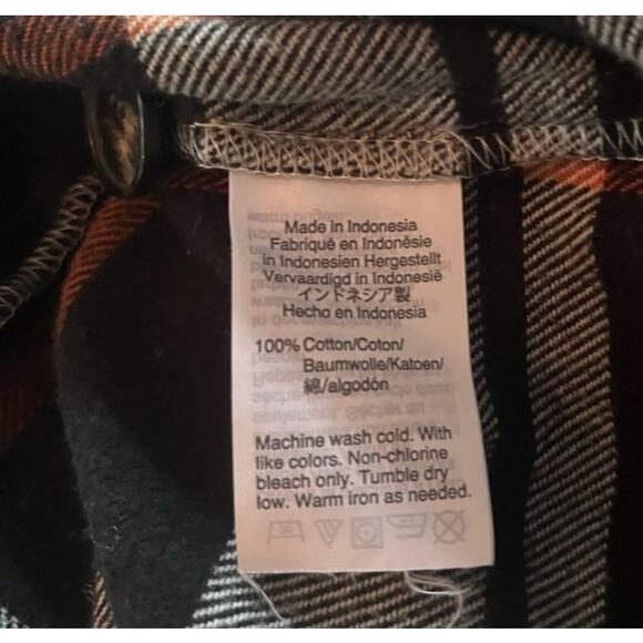 Madewell Flannel Bromley Shirt, Black & Ivory plaid Women's sz Medium - Picture 11 of 12
